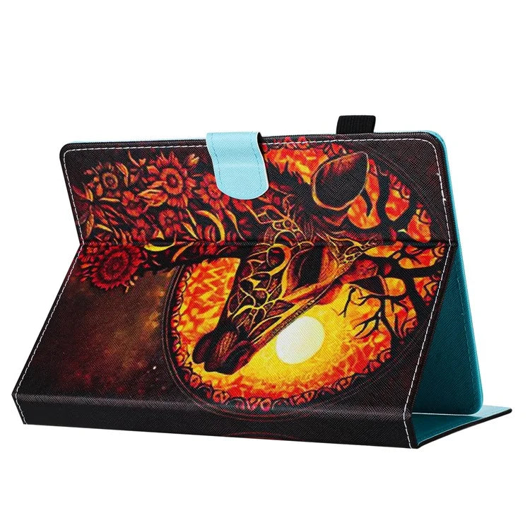 Universal 8-inch Tablet Case PU Leather Pattern Viewing Stand Cover