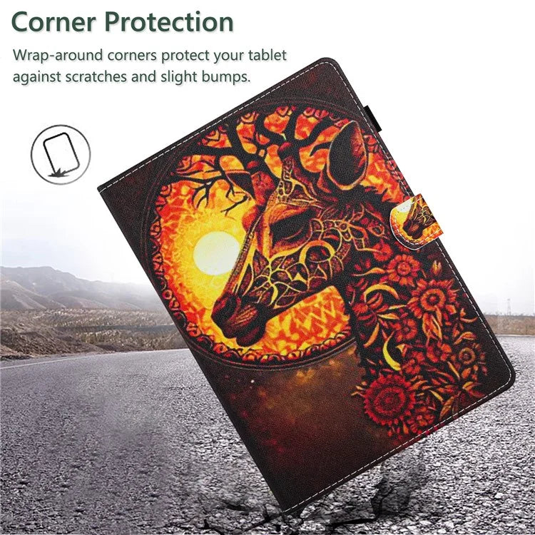 Universal 8-inch Tablet Case PU Leather Pattern Viewing Stand Cover