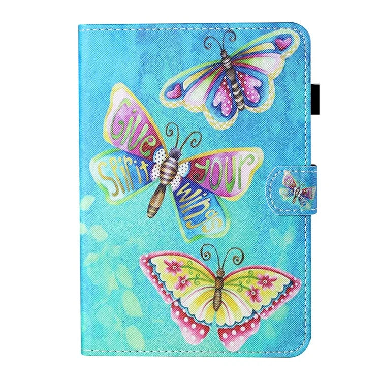 For Samsung Galaxy Tab A9+ Case PU Leather Stand Pattern Tablet Cover