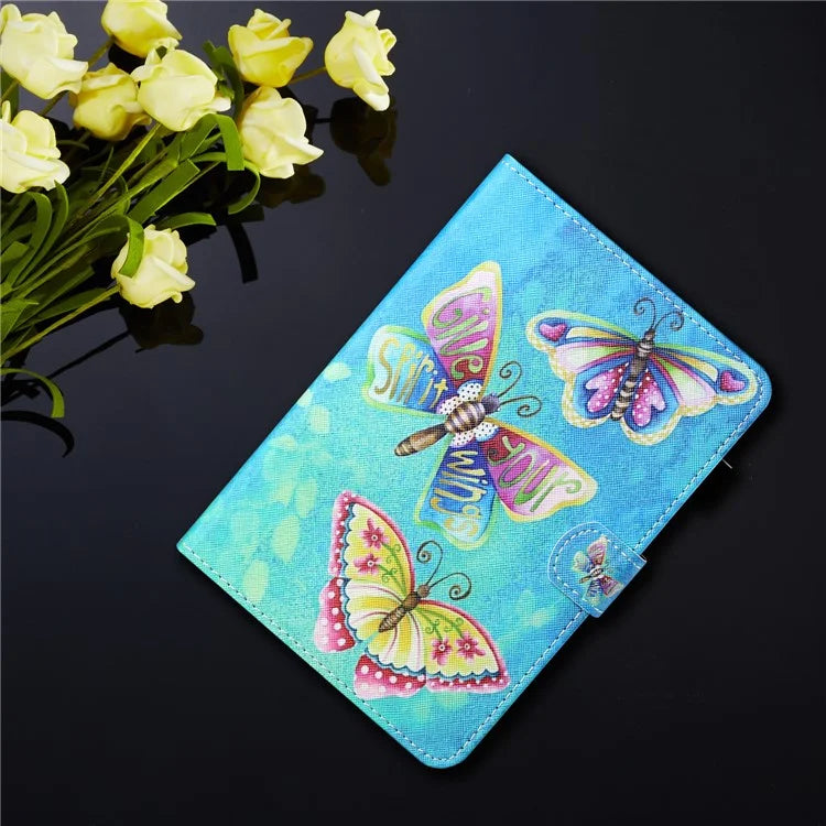 For Samsung Galaxy Tab A9+ Case PU Leather Stand Pattern Tablet Cover