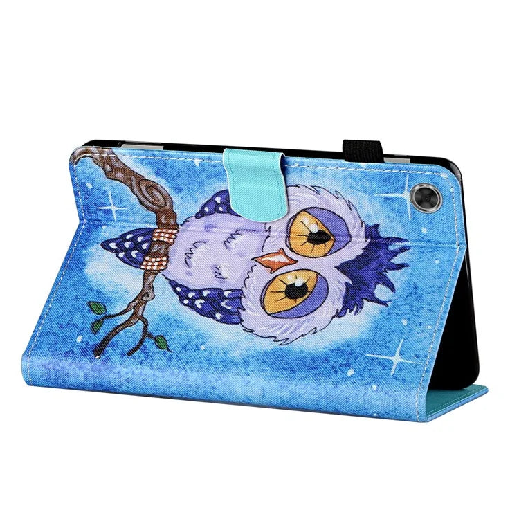 For Samsung Galaxy Tab A9+ Case PU Leather Stand Pattern Tablet Cover
