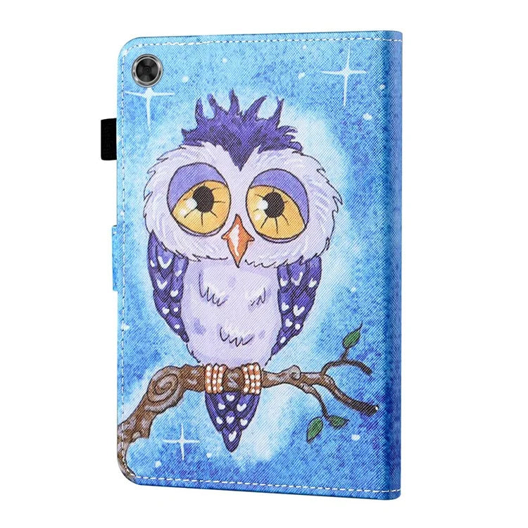 For Samsung Galaxy Tab A9+ Case PU Leather Stand Pattern Tablet Cover