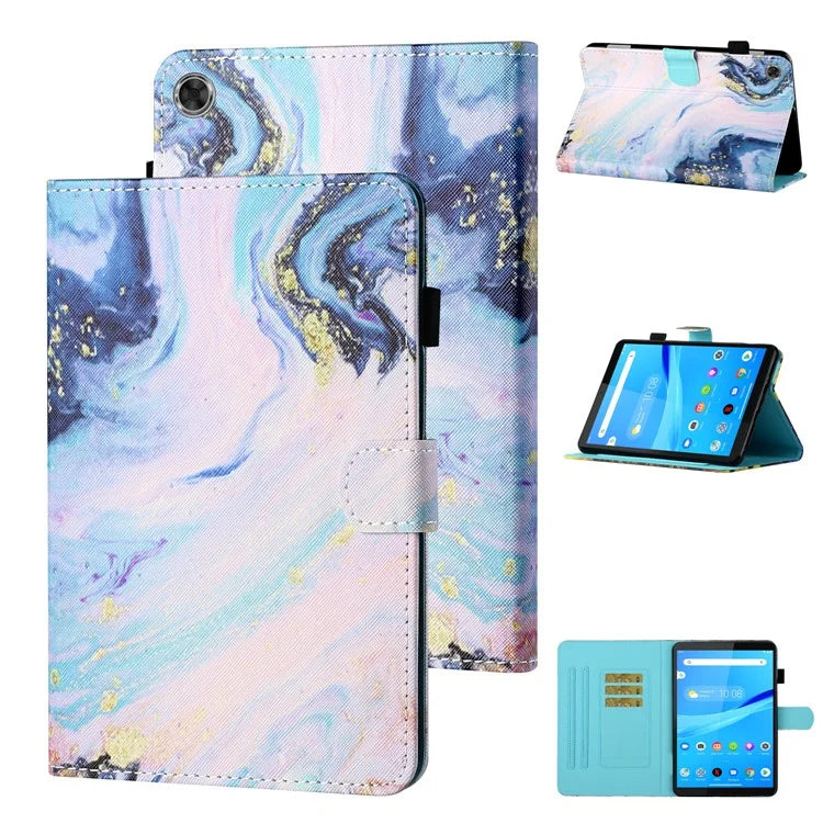 For Samsung Galaxy Tab A9+ Case PU Leather Stand Pattern Tablet Cover