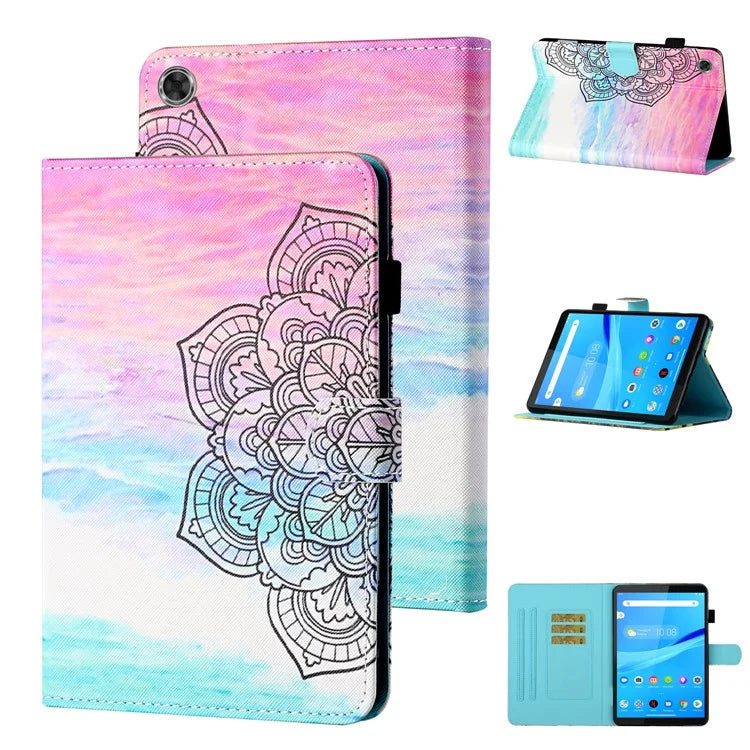 For Samsung Galaxy Tab A9+ Case PU Leather Stand Pattern Tablet Cover