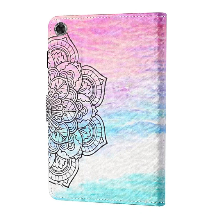 For Samsung Galaxy Tab A9+ Case PU Leather Stand Pattern Tablet Cover