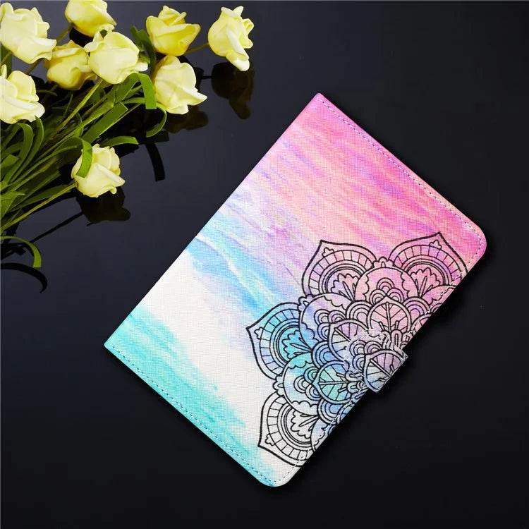 For Samsung Galaxy Tab A9+ Case PU Leather Stand Pattern Tablet Cover