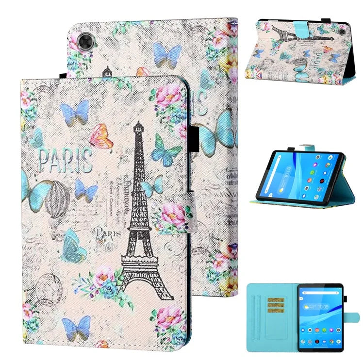 For Samsung Galaxy Tab A9+ Case PU Leather Stand Pattern Tablet Cover
