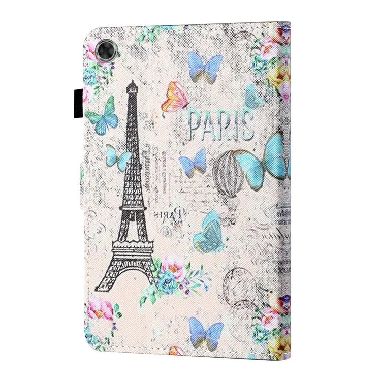 For Samsung Galaxy Tab A9+ Case PU Leather Stand Pattern Tablet Cover
