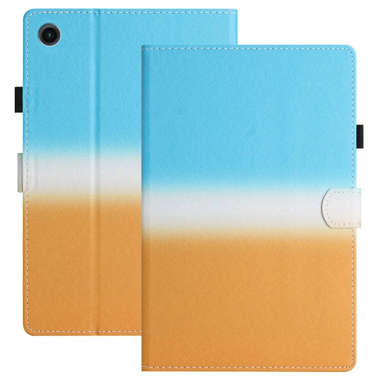 For Samsung Galaxy Tab A9+ Case Stitching Gradient PU Leather Tablet Cover