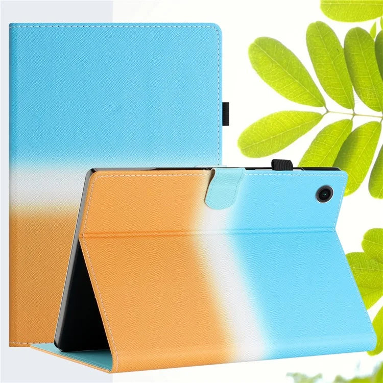 For Samsung Galaxy Tab A9+ Case Stitching Gradient PU Leather Tablet Cover