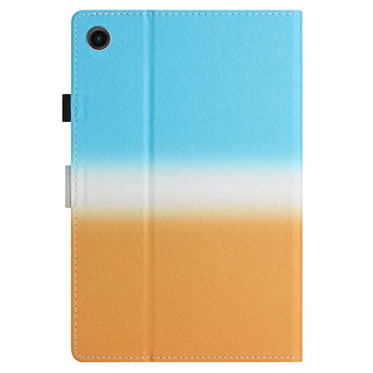 For Samsung Galaxy Tab A9+ Case Stitching Gradient PU Leather Tablet Cover