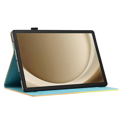 For Samsung Galaxy Tab A9+ Case Stitching Gradient PU Leather Tablet Cover