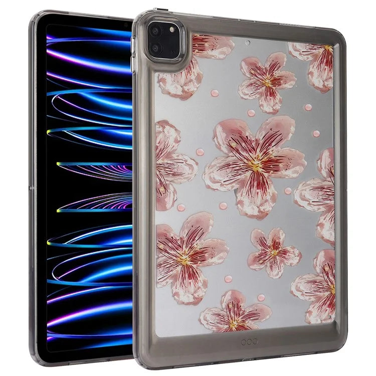 For iPad Pro 11 (2018) / (2020) / (2021) / (2022) Case Flower Pattern Shock Absorption Tablet Cover