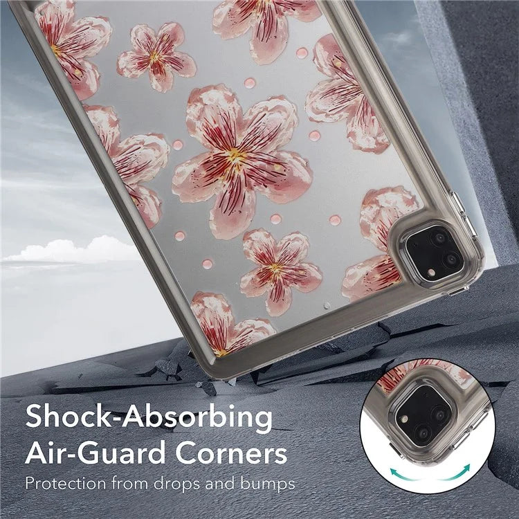 For iPad Pro 11 (2018) / (2020) / (2021) / (2022) Case Flower Pattern Shock Absorption Tablet Cover