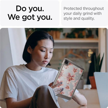 For iPad Pro 11 (2018) / (2020) / (2021) / (2022) Case Flower Pattern Shock Absorption Tablet Cover