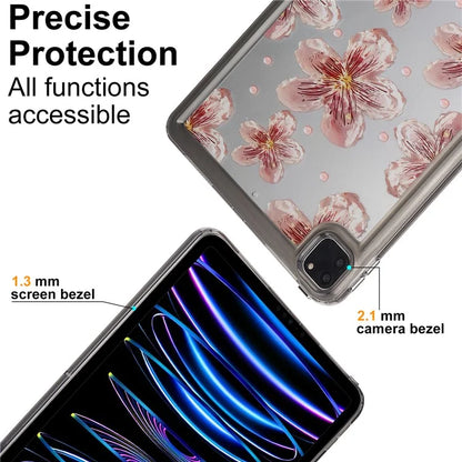 For iPad Pro 11 (2018) / (2020) / (2021) / (2022) Case Flower Pattern Shock Absorption Tablet Cover