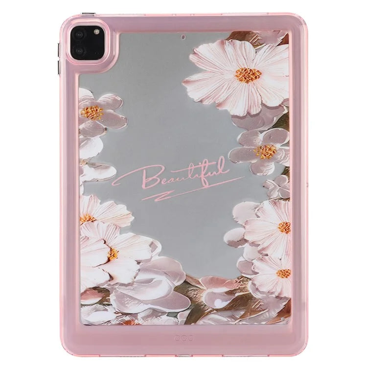 For iPad Pro 11 (2018) / (2020) / (2021) / (2022) Case Flower Pattern Shock Absorption Tablet Cover
