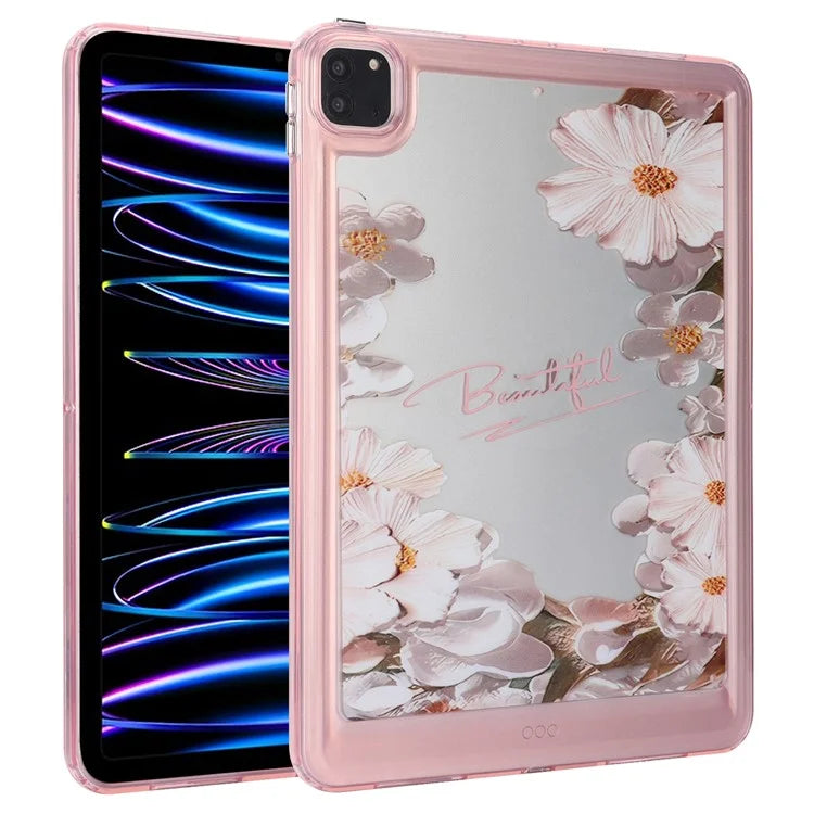 For iPad Pro 11 (2018) / (2020) / (2021) / (2022) Case Flower Pattern Shock Absorption Tablet Cover