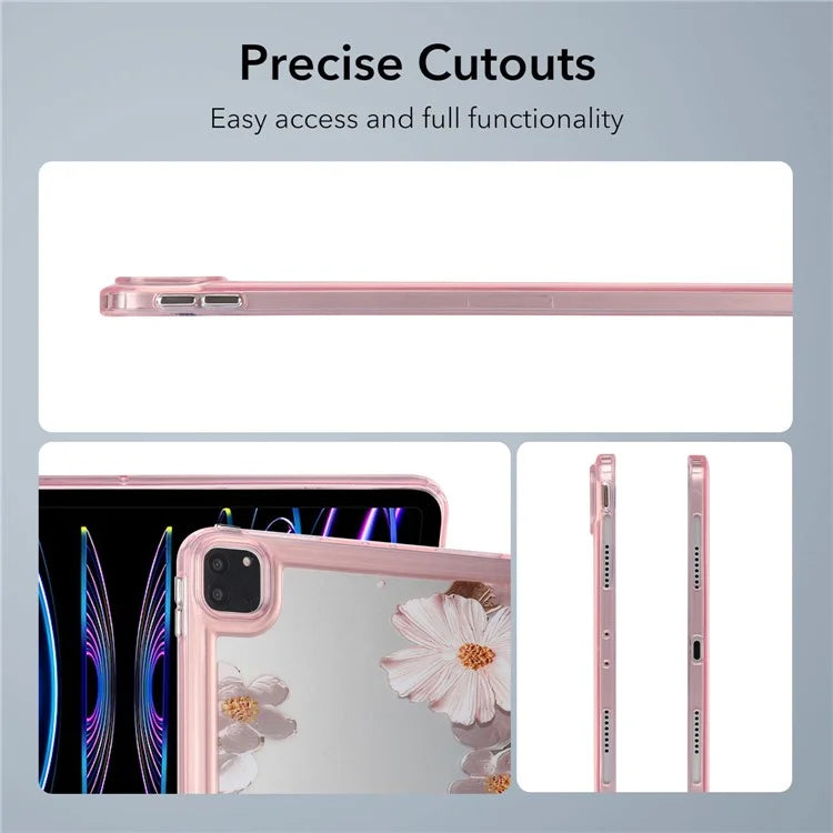For iPad Pro 11 (2018) / (2020) / (2021) / (2022) Case Flower Pattern Shock Absorption Tablet Cover