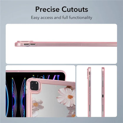 For iPad Pro 11 (2018) / (2020) / (2021) / (2022) Case Flower Pattern Shock Absorption Tablet Cover