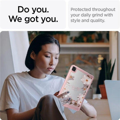 For iPad Pro 11 (2018) / (2020) / (2021) / (2022) Case Flower Pattern Shock Absorption Tablet Cover