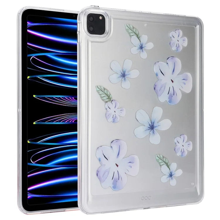 For iPad Pro 11 (2018) / (2020) / (2021) / (2022) Case Flower Pattern Shock Absorption Tablet Cover