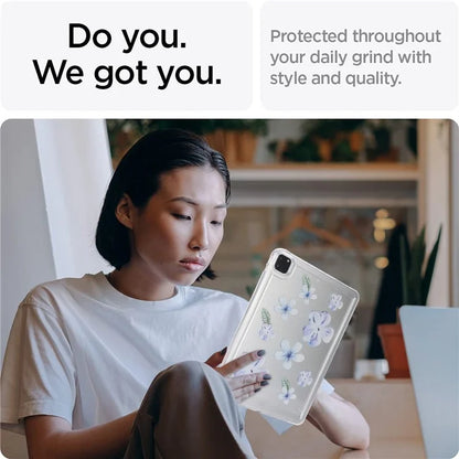 For iPad Pro 11 (2018) / (2020) / (2021) / (2022) Case Flower Pattern Shock Absorption Tablet Cover