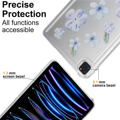 For iPad Pro 11 (2018) / (2020) / (2021) / (2022) Case Flower Pattern Shock Absorption Tablet Cover