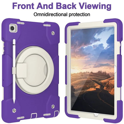 For Samsung Galaxy Tab A9+ Case Scratch-proof PC+Silicone Tablet Cover with Ring Kickstand