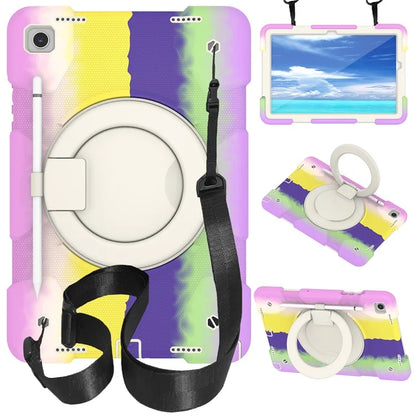 For Samsung Galaxy Tab A9+ Tablet Case PC+Silicone Rotatable Kickstand Protective Cover