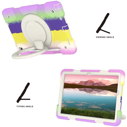 For Samsung Galaxy Tab A9+ Tablet Case PC+Silicone Rotatable Kickstand Protective Cover