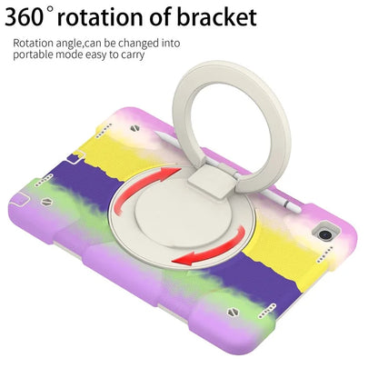 For Samsung Galaxy Tab A9+ Tablet Case PC+Silicone Rotatable Kickstand Protective Cover