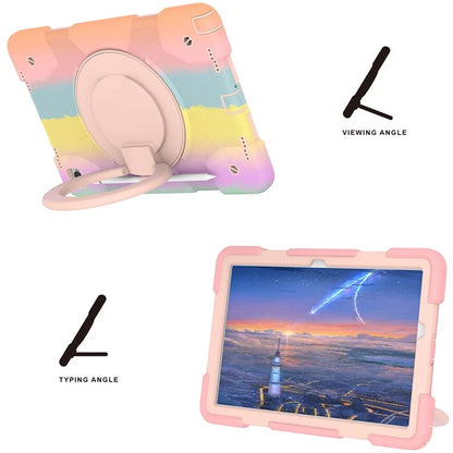 For Samsung Galaxy Tab A9+ Tablet Case PC+Silicone Rotatable Kickstand Protective Cover