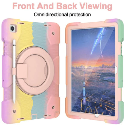 For Samsung Galaxy Tab A9+ Tablet Case PC+Silicone Rotatable Kickstand Protective Cover