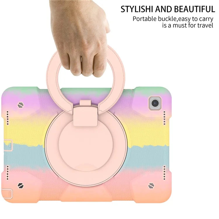 For Samsung Galaxy Tab A9+ Tablet Case PC+Silicone Rotatable Kickstand Protective Cover