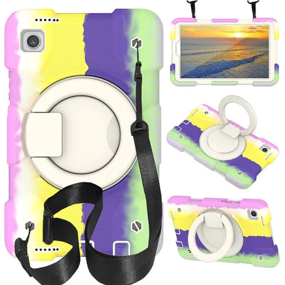 Tablet Cases for Samsung Galaxy Tab A9 Shell PC+Silicone Protective Case with Shoulder Strap