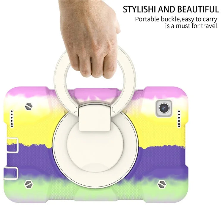 Tablet Cases for Samsung Galaxy Tab A9 Shell PC+Silicone Protective Case with Shoulder Strap