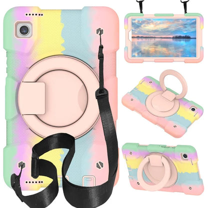 Tablet Cases for Samsung Galaxy Tab A9 Shell PC+Silicone Protective Case with Shoulder Strap