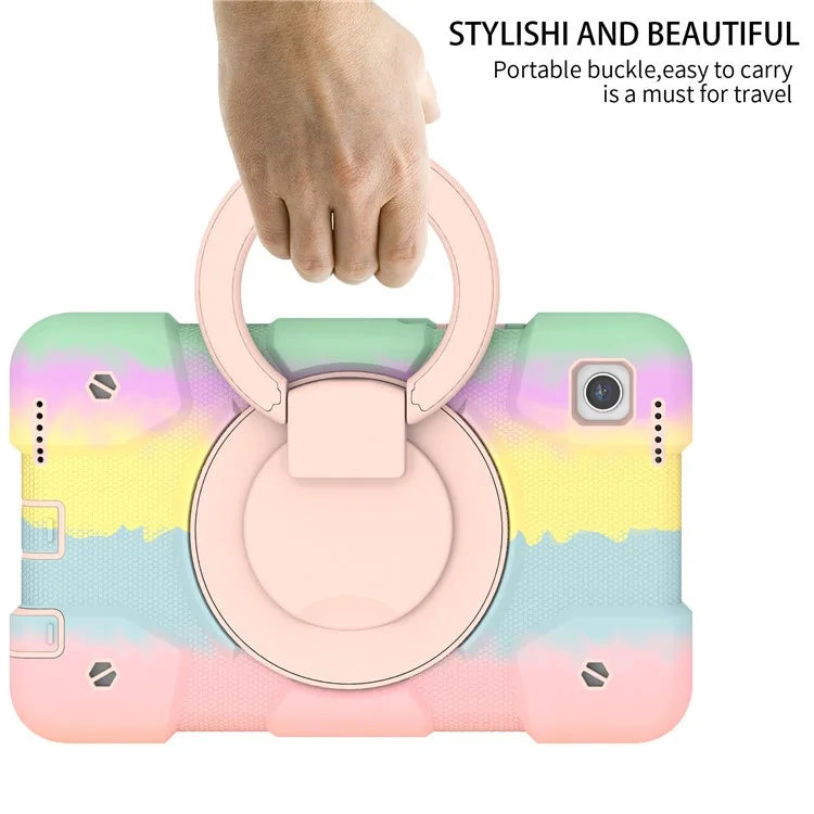 Tablet Cases for Samsung Galaxy Tab A9 Shell PC+Silicone Protective Case with Shoulder Strap