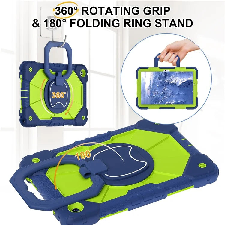 For Samsung Galaxy Tab A9+ Rugged Case Handle Kickstand Tablet Cover with Shoulder Strap