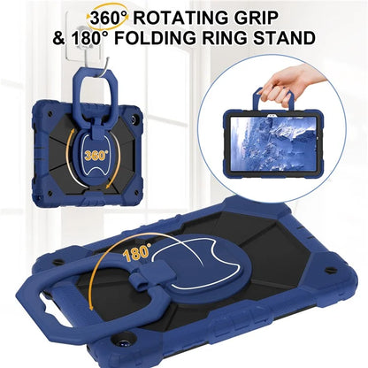 For Samsung Galaxy Tab A9+ Rugged Case Handle Kickstand Tablet Cover with Shoulder Strap