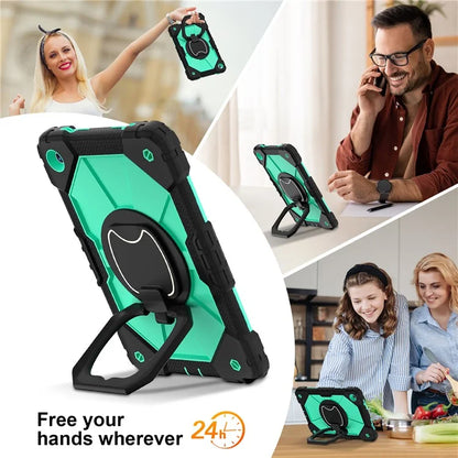 For Samsung Galaxy Tab A9+ Rugged Case Handle Kickstand Tablet Cover with Shoulder Strap