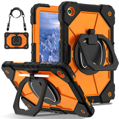 For Samsung Galaxy Tab A9+ Rugged Case Handle Kickstand Tablet Cover with Shoulder Strap