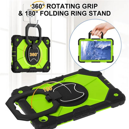 For Samsung Galaxy Tab A9+ Rugged Case Handle Kickstand Tablet Cover with Shoulder Strap