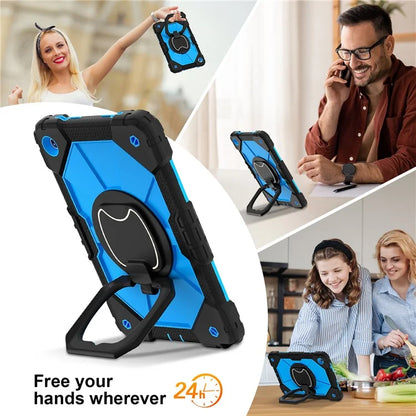 For Samsung Galaxy Tab A9+ Rugged Case Handle Kickstand Tablet Cover with Shoulder Strap