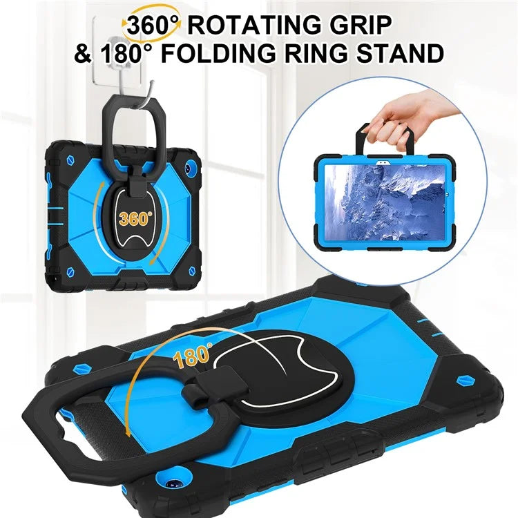 For Samsung Galaxy Tab A9+ Rugged Case Handle Kickstand Tablet Cover with Shoulder Strap