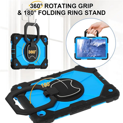 For Samsung Galaxy Tab A9+ Rugged Case Handle Kickstand Tablet Cover with Shoulder Strap