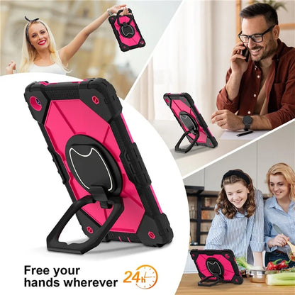 For Samsung Galaxy Tab A9+ Rugged Case Handle Kickstand Tablet Cover with Shoulder Strap