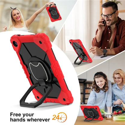 For Samsung Galaxy Tab A9+ Rugged Case Handle Kickstand Tablet Cover with Shoulder Strap