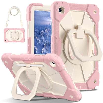 For Samsung Galaxy Tab A9+ Rugged Case Handle Kickstand Tablet Cover with Shoulder Strap